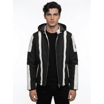 Assassin's Creed Black White Hybrid Leather Parka
