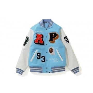 BAPE Crazy Patch Varsity Jacket