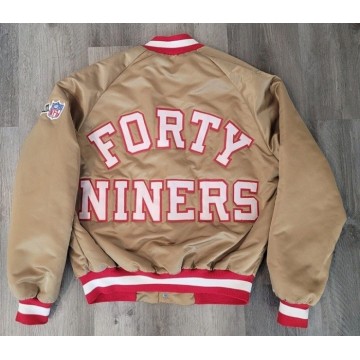 49ers ChalkLine Team NFL Gold satin jacket